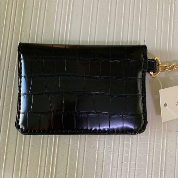 Francesca’s collections Mandy Croc Embossed Envelope Key Ring in black color - Picture 11 of 12